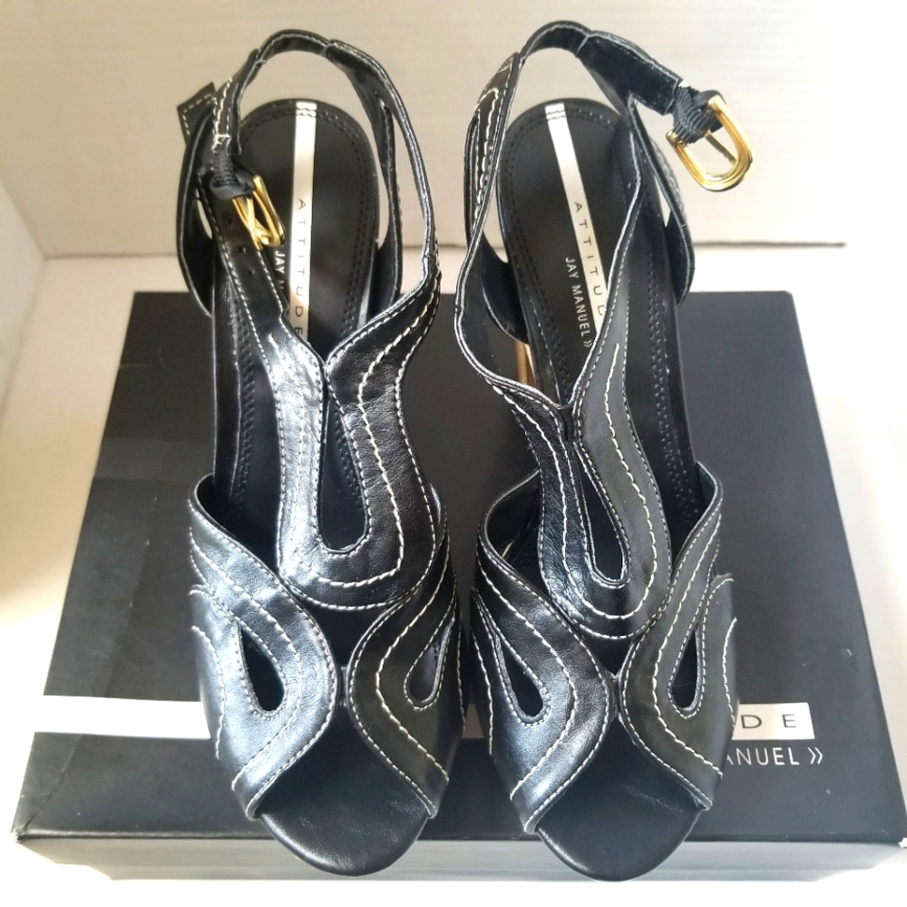 Attitude by Jay Manuel Heels Black Size 9 - Picture 2 of 6
